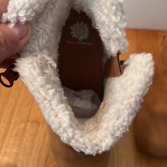 Camel Wedge Boots with Fleece | Wedge Heel Winter Boots Size 11 - Picture 6 of 10